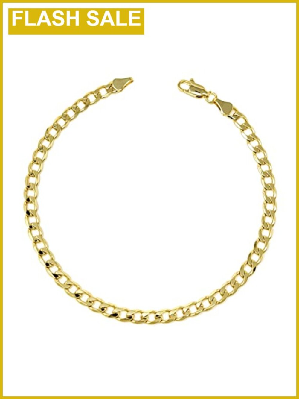 Gold Electroplated Anklet Chain 9" Lobster Clasp